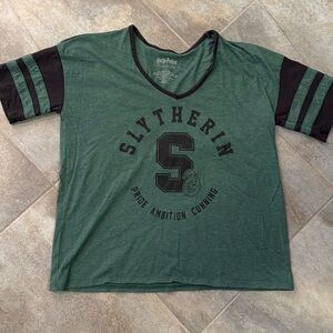 Harry Potter Slytherin collegiate ringer tee